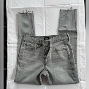 Express Skinny Mid Rise Gray Jeans